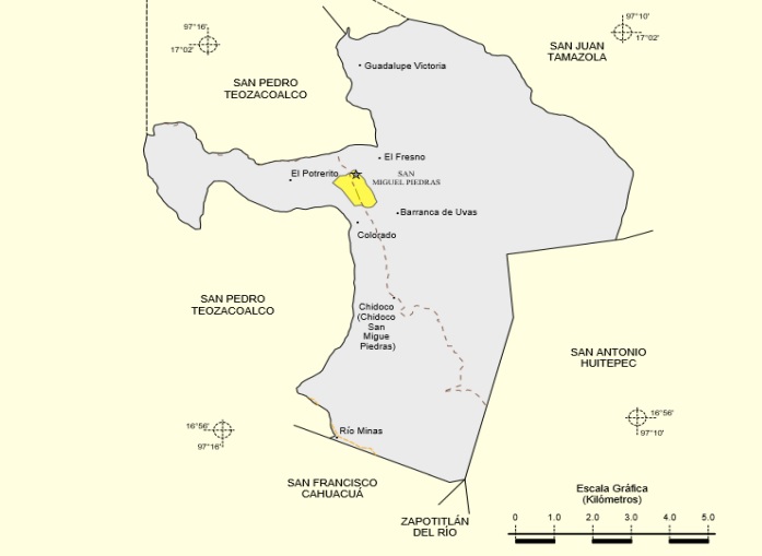 Mapa de Macrolocalizaci&oacute;n de San Miguel Piedras